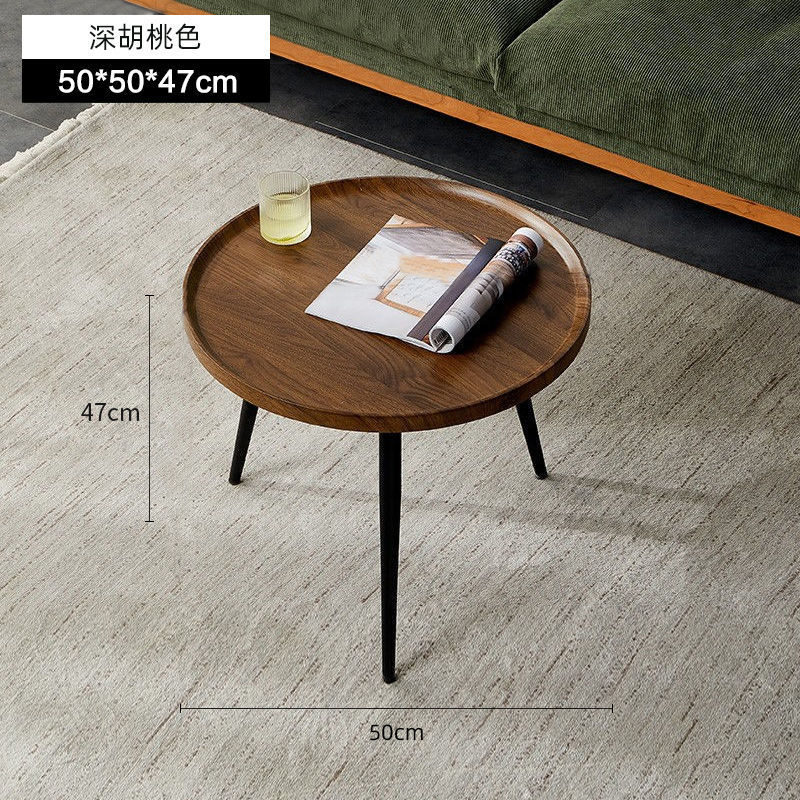 轻奢小户型客厅茶几小茶桌家用现代简约圆形小茶几沙发小型小桌子