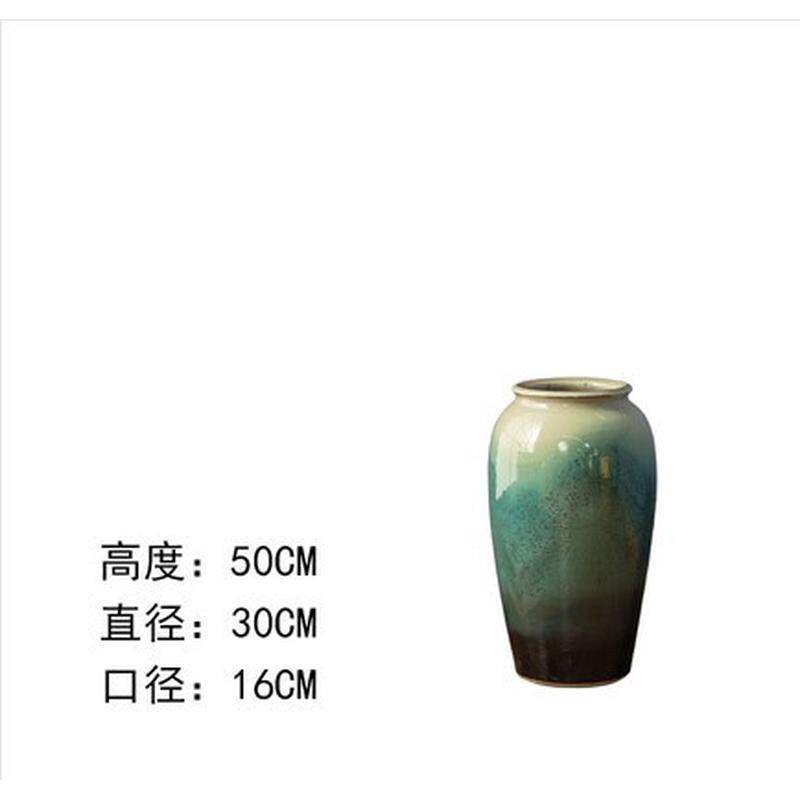 干花花瓶摆件客厅插花小清新景德镇陶罐富贵竹家居欧式陶瓷器摆件