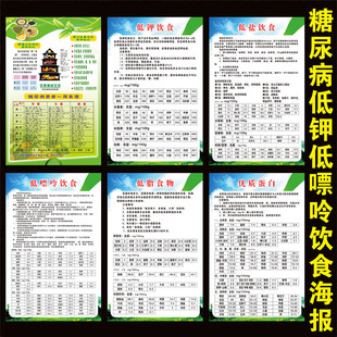 控油限盐糖尿饮食低钾高钾低盐低磷低脂食物低嘌呤饮食写真图海报