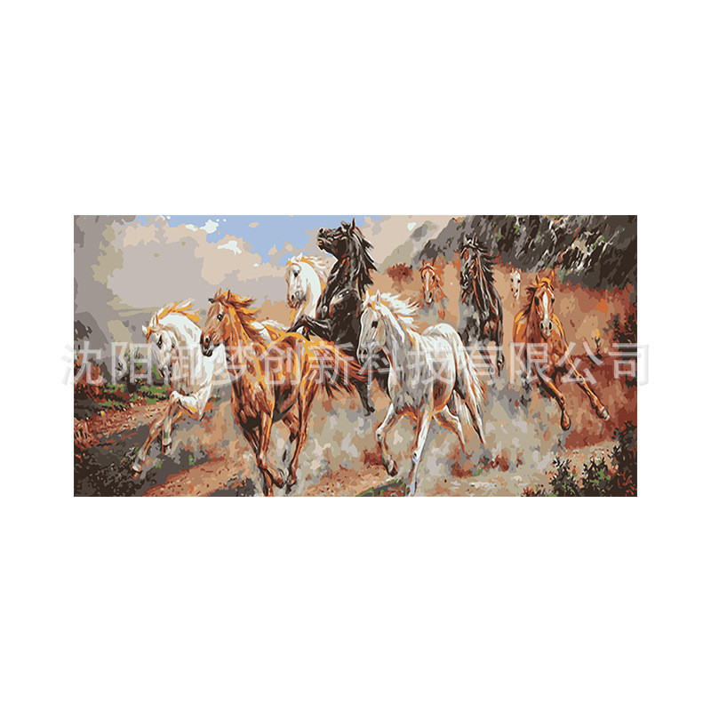 diy数字油画丰收尺寸填色画世界名画梵高大风景画客厅沙发装饰画