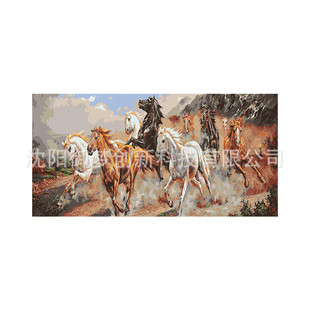 diy数字油画丰收尺寸填色画世界名画梵高大风景画客厅沙发装饰画