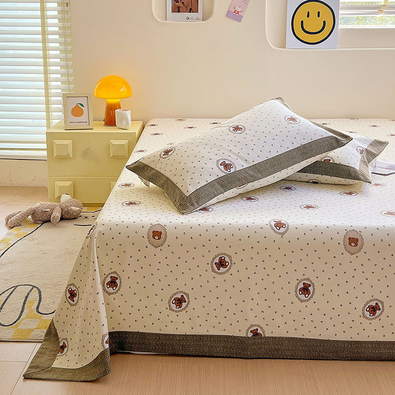 纯棉老粗布床单单件100全棉碎花单人棉麻亚麻宿舍被单枕套2三件套,床上用品,床单,淘宝优惠券,粉丝福利购,淘宝优惠卷