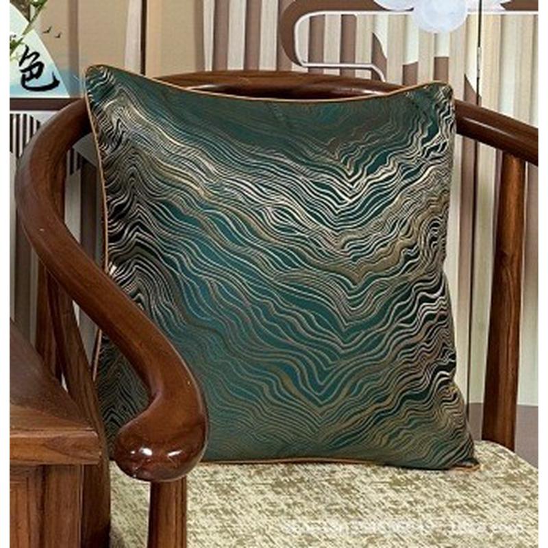 厂家新中式供应红木抱枕坐垫面料高精密提花中国风绣花面料