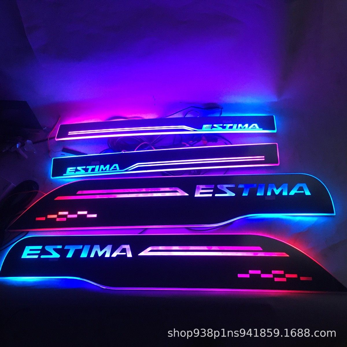 普瑞维亚Previa大霸王ESTIMA门槛条流光动态LED灯迎宾踏板改装