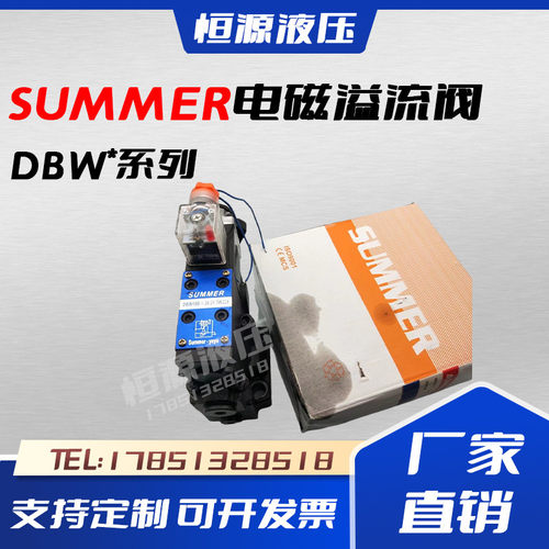 台湾SUMMER液压电磁溢流阀DBW10B-1-30/31.5G24NZ4压力阀先导式