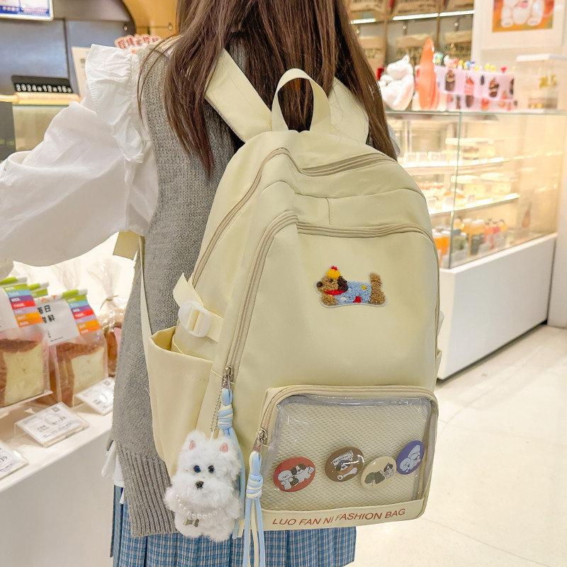 新品卡通可爱书包女生初中生高颜值小学生大容量双肩包中学生轻便