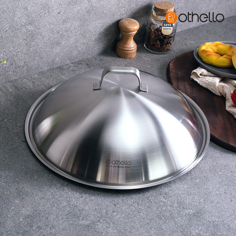 欧德罗不锈钢锅盖18/10钢家用防烫高拱炒菜锅盖帽带气孔无铆钉盖