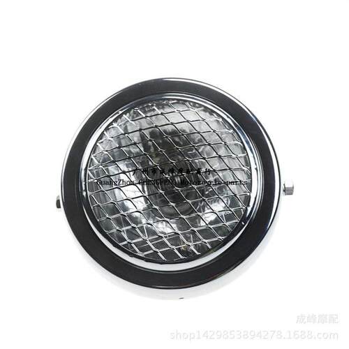 摩托车阑珊前大灯摩托车改装复古前大灯头灯复古网罩大灯