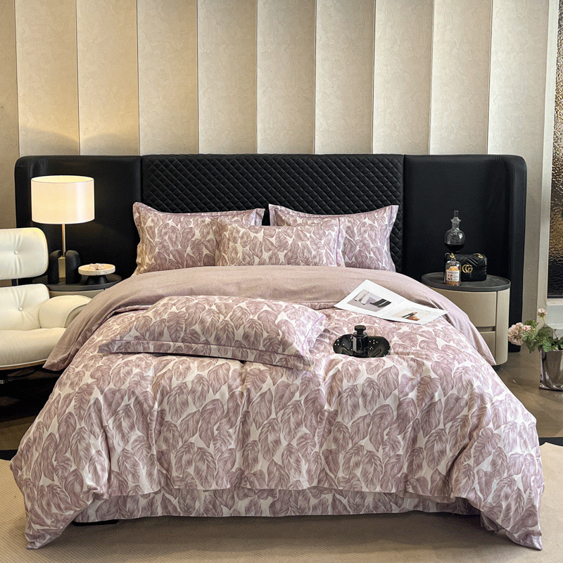 2024新款全棉磨毛床单三件套单品套件-四件套1.2m印花被套150