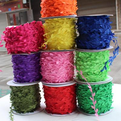 200米布景柳叶花环配件藤条叶子藤条绿叶藤曼装饰家居装扮