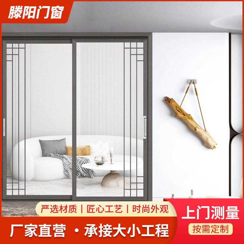 新款时尚简约双轨两扇推拉门家用室内推拉门阳台双轨两扇推拉门