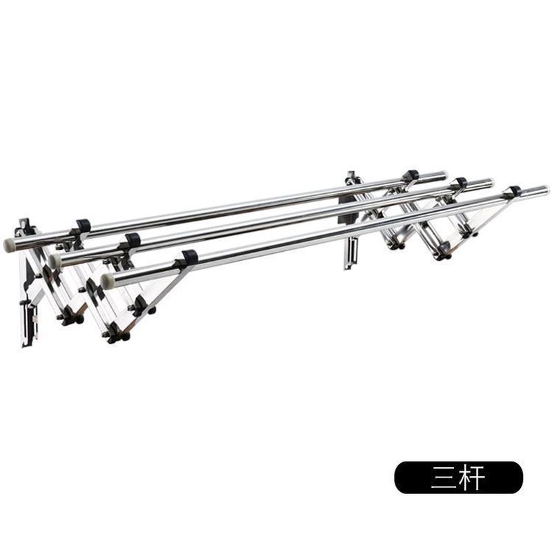 晒衣架阳台窗外推拉折叠室外不锈钢凉晒衣架外墙壁挂式伸缩晾衣杆