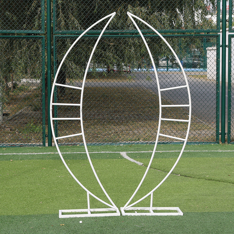 婚庆铁艺拱型月亮门架派对气球背景拱门户外草坪婚礼订婚宴花门