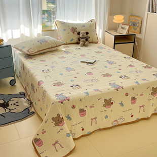 hl25新款印花床盖 120x200cm浮床盖 甜梦蛋仔小狗单若梦