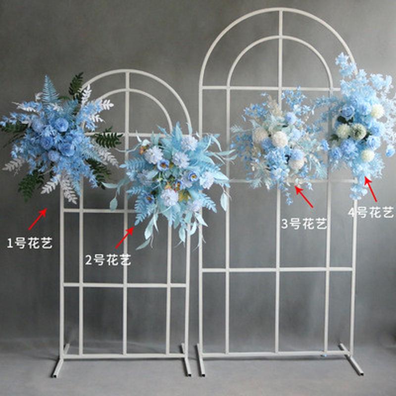 中式婚礼舞台布置铁艺拱门道具森系婚庆场景装饰花田喜事屏风路引