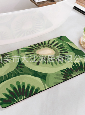 吸水地垫夏日水果派对风格吸水地垫科技垫浴室防滑