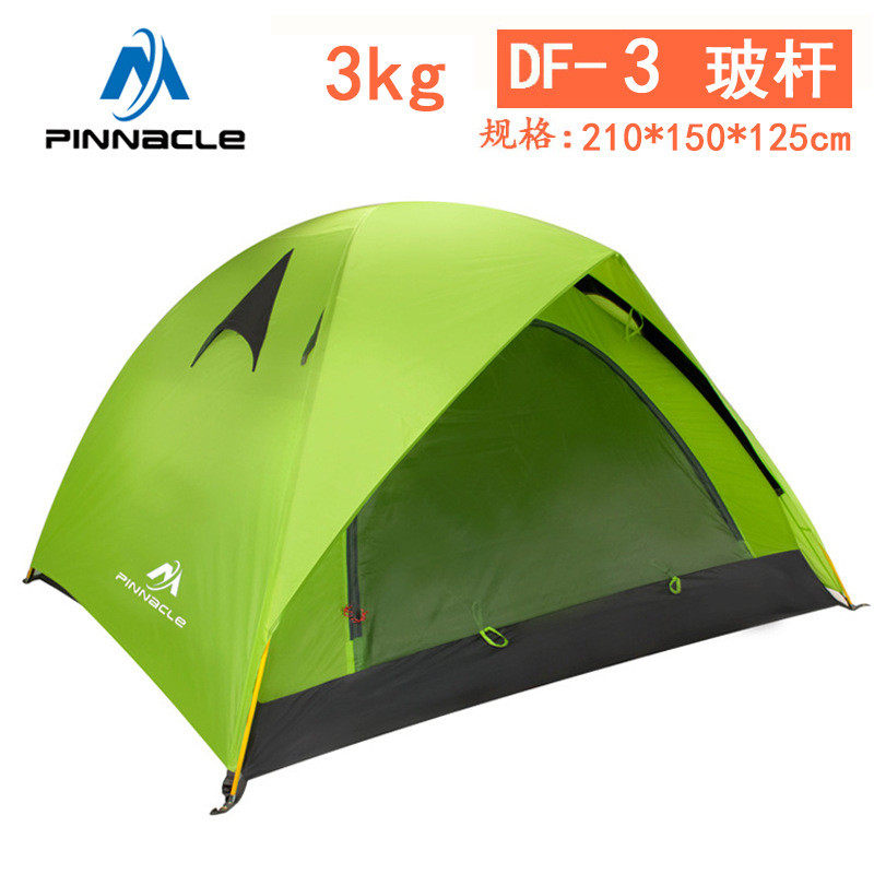 批发pinnacle双人双层户外2-3人野营防暴雨透气铝杆玻杆帐篷