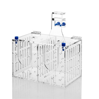 海之源 鱼儿亚克力隔离盒 FSB-2A 双格带前门天窗 水族箱多功能盒