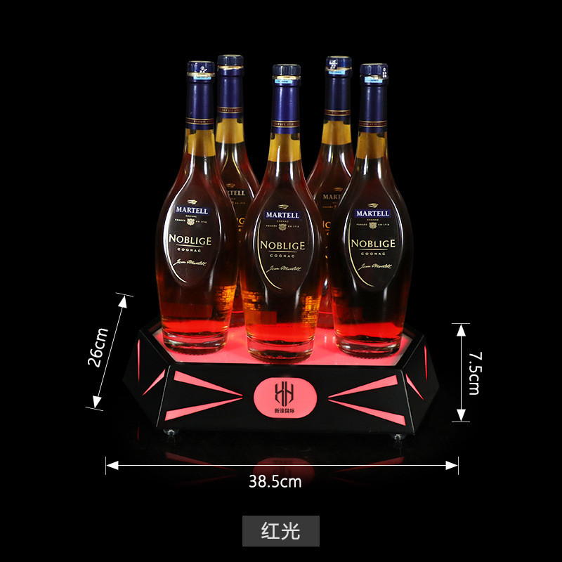 酒吧宝盒洋酒底座夜店派对水晶ktv香槟激光发光酒座xo展示架酒具