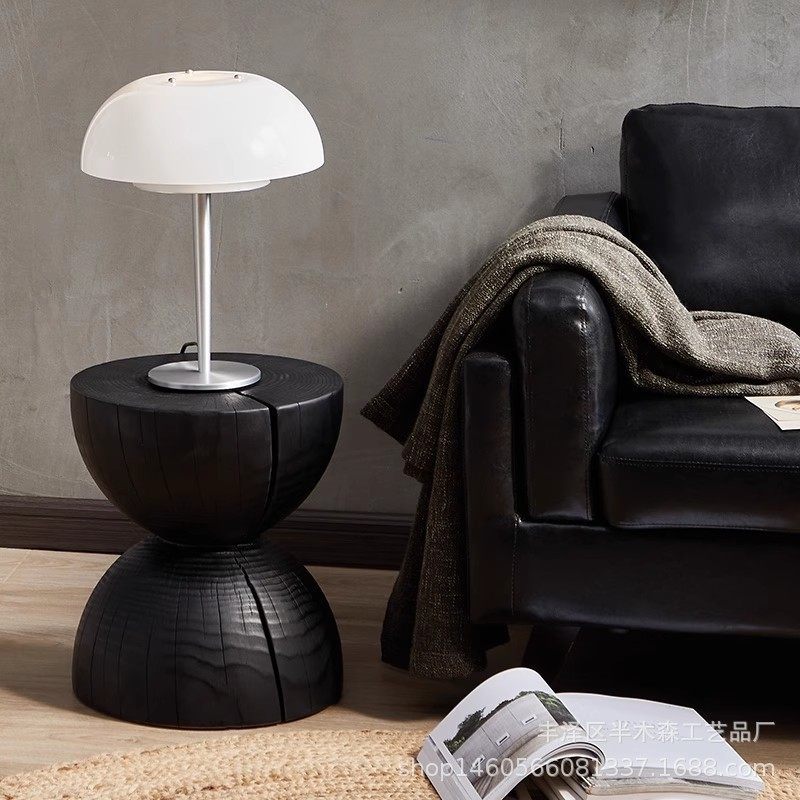 碳化木墩侘寂风实木边几角几黑色木桩凳边柜民宿家具树墩床头柜,住宅家具,角几/边几,淘宝优惠券,粉丝福利购,淘宝优惠卷