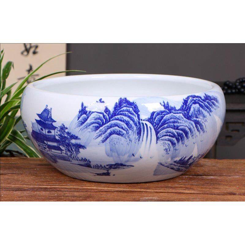 景德镇陶瓷鱼缸客厅喷泉桌面流水招财小型家用循环鱼缸鱼缸养鱼盆,宠物/宠物食品及用品,桌面缸,淘宝优惠券,粉丝福利购,淘宝优惠卷