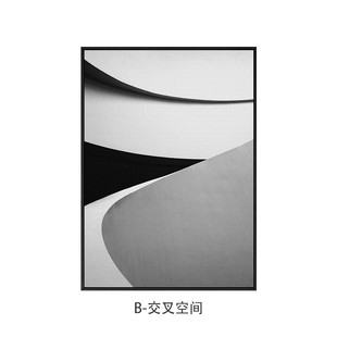 梦盗空间黑白艺术客厅装饰画玄关背景墙壁画工作室现代抽象画挂画