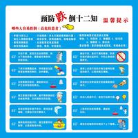 預(yù)防跌倒12知道海報(bào)展板預(yù)防老年人跌倒核心信息防跌十二知墻貼