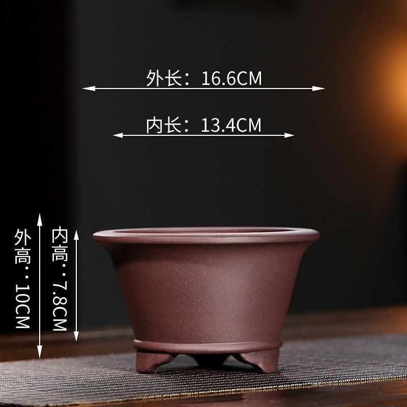 宜兴高档紫砂花盆粗陶瓷圆口盆复古简约室内多肉榕树绿萝盆栽批发,鲜花速递/花卉仿真/绿植园艺,花盆,淘宝优惠券,粉丝福利购,淘宝优惠卷