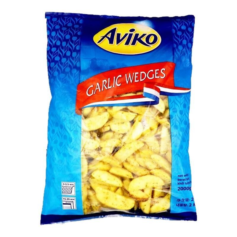 爱味客薯角2kg*6整箱蒜香半成品冷冻炸薯条薯格西餐商用油炸小吃
