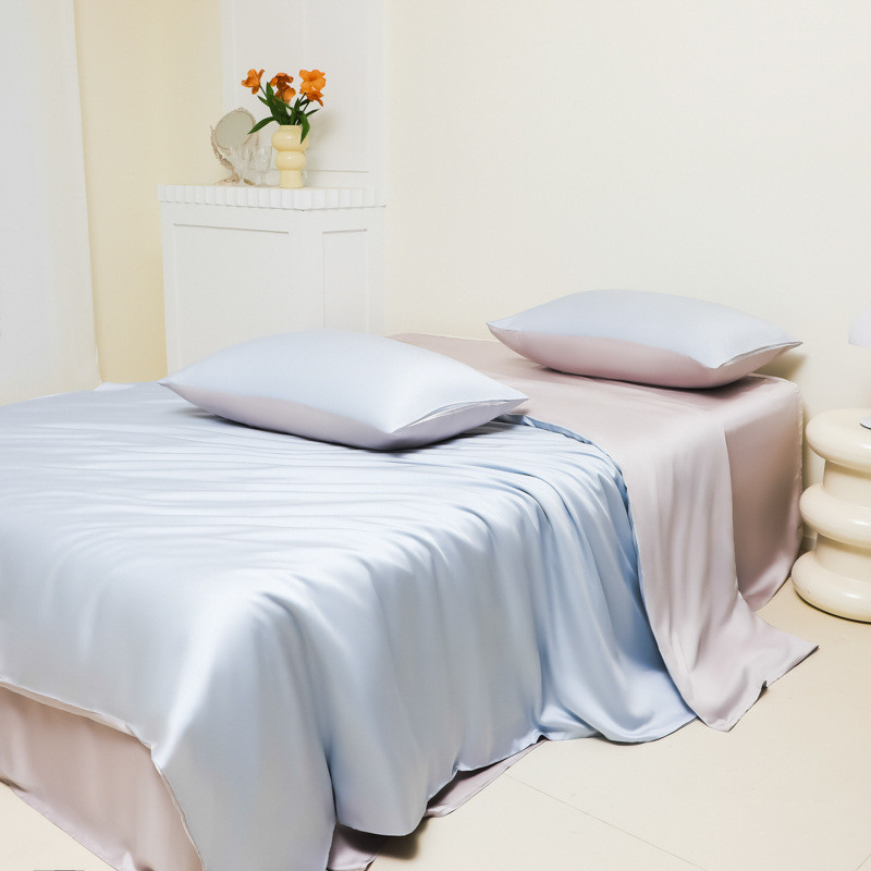 夏季冰丝四件套丝滑可水机洗被套单件新款2025床上用品三件套