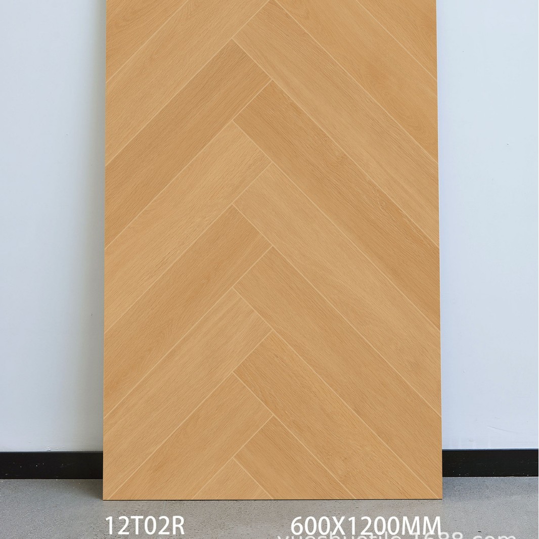 黄玫瑰桃木秋梨木橡木樱桃木仿实木纹砖600x1200法式客厅卧室地板