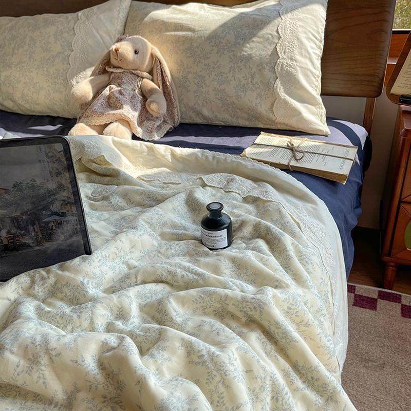 油棉花被芯夏凉被全棉双层纱画风ins小碎花宿舍单双人空调被子,床上用品,棉花被,淘宝优惠券,粉丝福利购,淘宝优惠卷