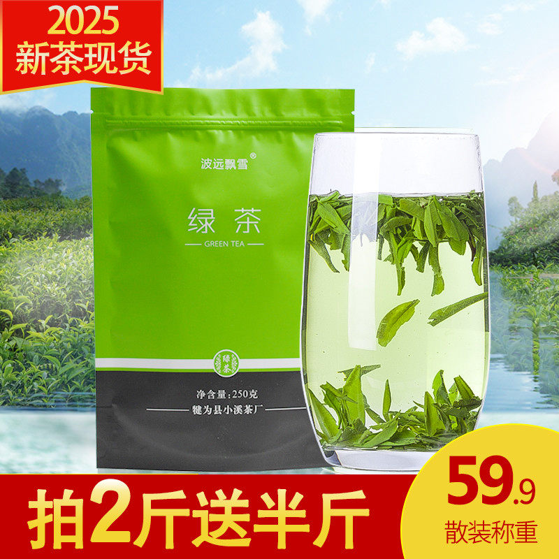 新日期清香耐泡雨前茶2025新茶叶现货大片雀舌碎茶片散装500g