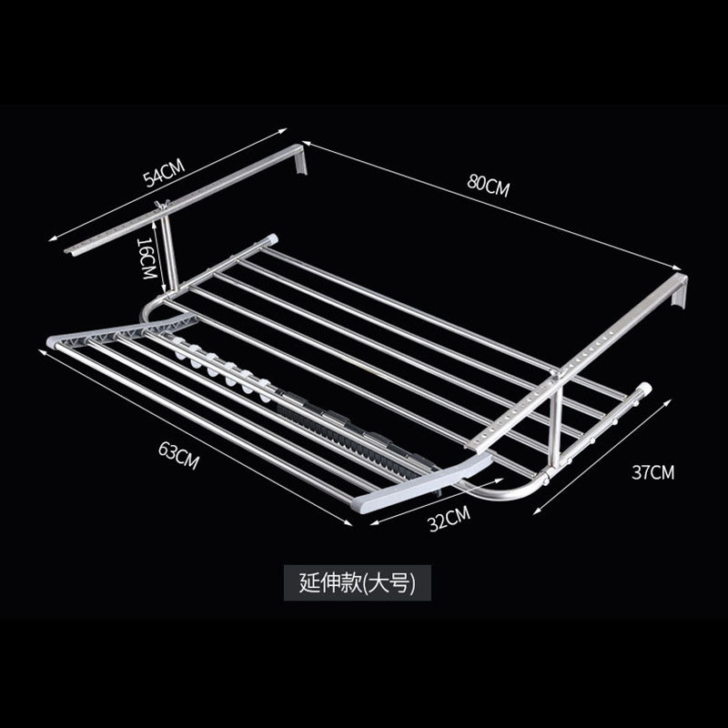 不锈钢窗外晾晒架窗台悬挂暖气片洗晒护栏晒鞋架收纳架阳台晾衣架
