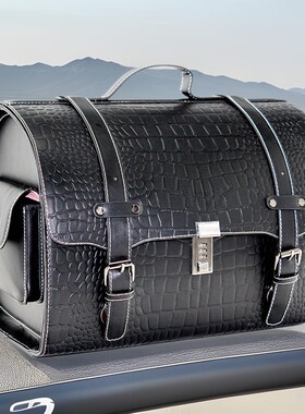 IBX摩托车包摩托车尾包复古皮尾箱大尾包大容量通用电动车后备箱