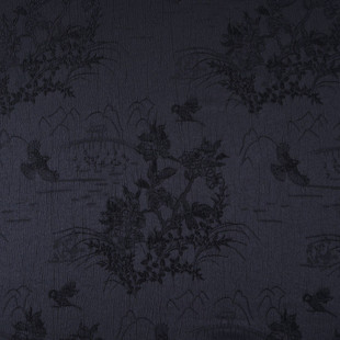 套装 新中式 上衣梭织布 鸟语花香人丝涤氨现货大提花面料 弹力