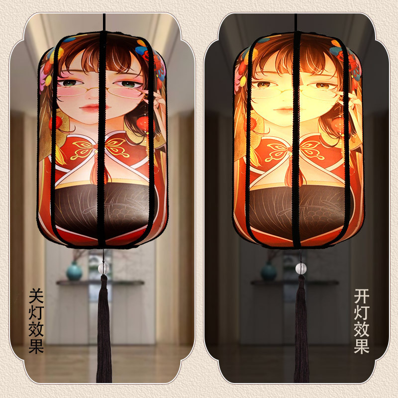 新款国潮灯笼中式灯笼创意防水火锅店旅游景点装饰户外防晒国潮