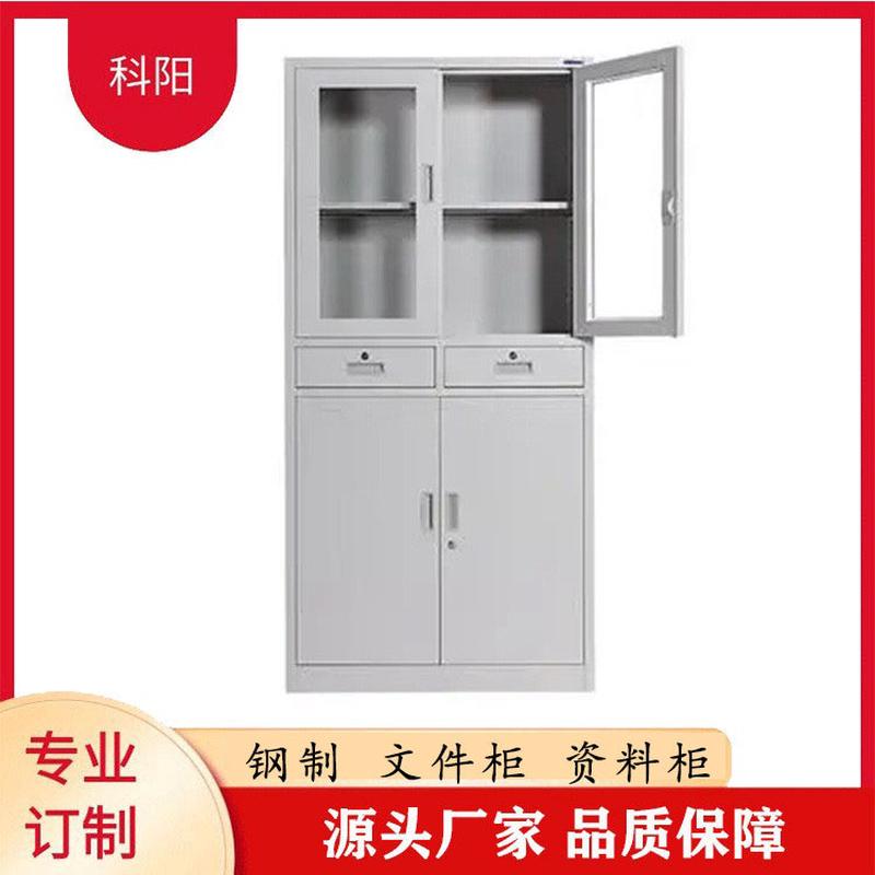 钢制文件柜文书档案柜办公室铁皮柜资料收纳带锁储物柜财务凭证柜