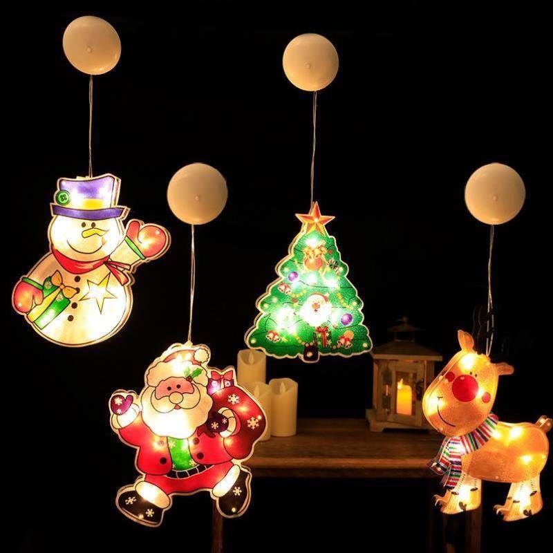 Christmas Suction Cup Coloured Lights Christmas RoXom Glass