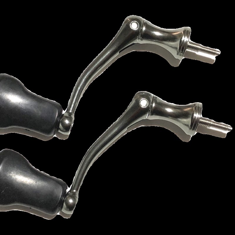 改装旋入式全金属纺车轮摇臂渔轮手柄把手握丸摇把鱼线轮配件路亚