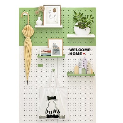 25mm孔距洞洞板配件挂钩圆孔金属磁吸置物架书桌收纳DIY挂钉