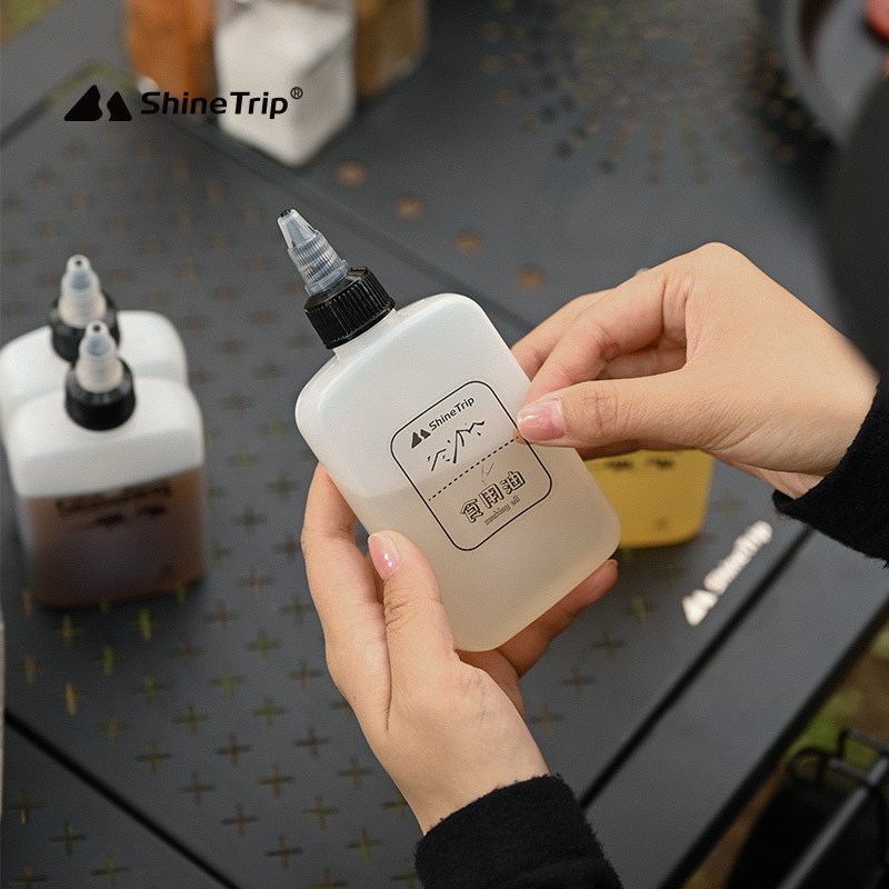 山趣户外露营调料瓶套装野餐调味盒油壶分装罐子竹木盖密封调料罐