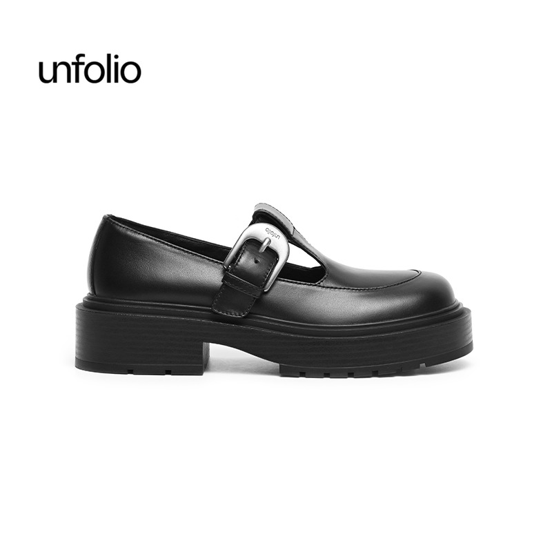 unfolio金属搭扣玛丽珍鞋