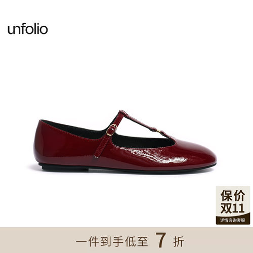 unfolioT字带玛丽珍鞋单鞋