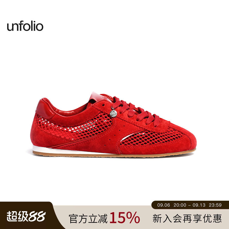 【明星同款】unfolio系带低帮运动鞋休闲鞋阿甘鞋德训鞋
