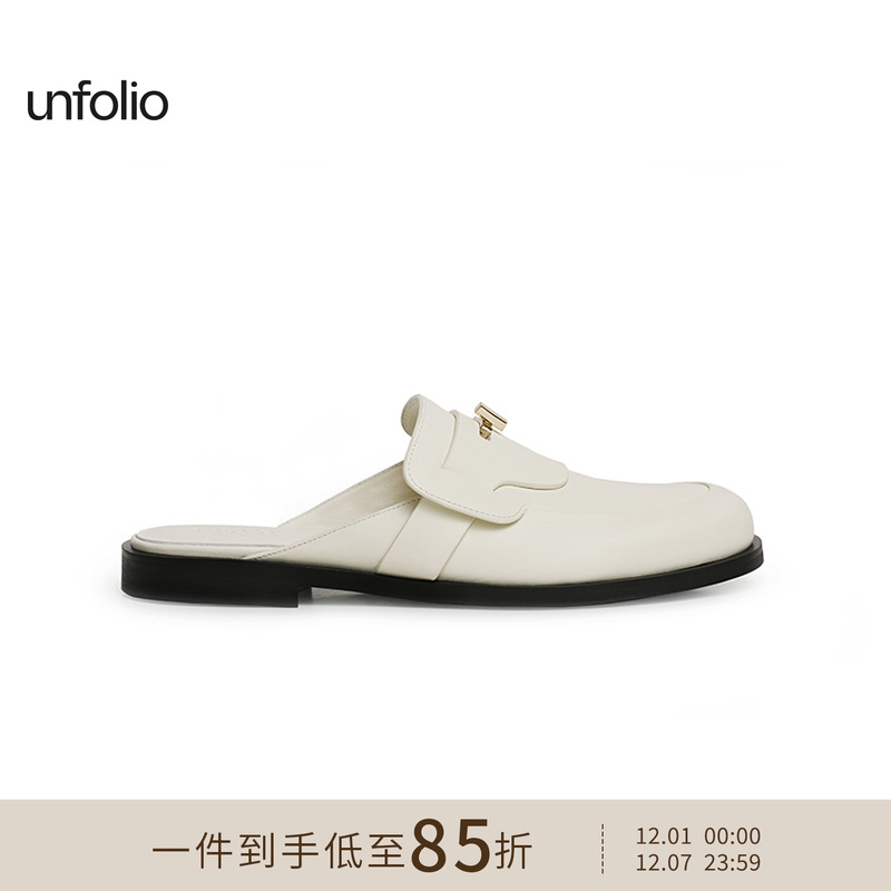 unfolio金属扣饰穆勒鞋