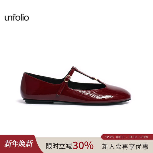 unfolioT字带玛丽珍鞋单鞋