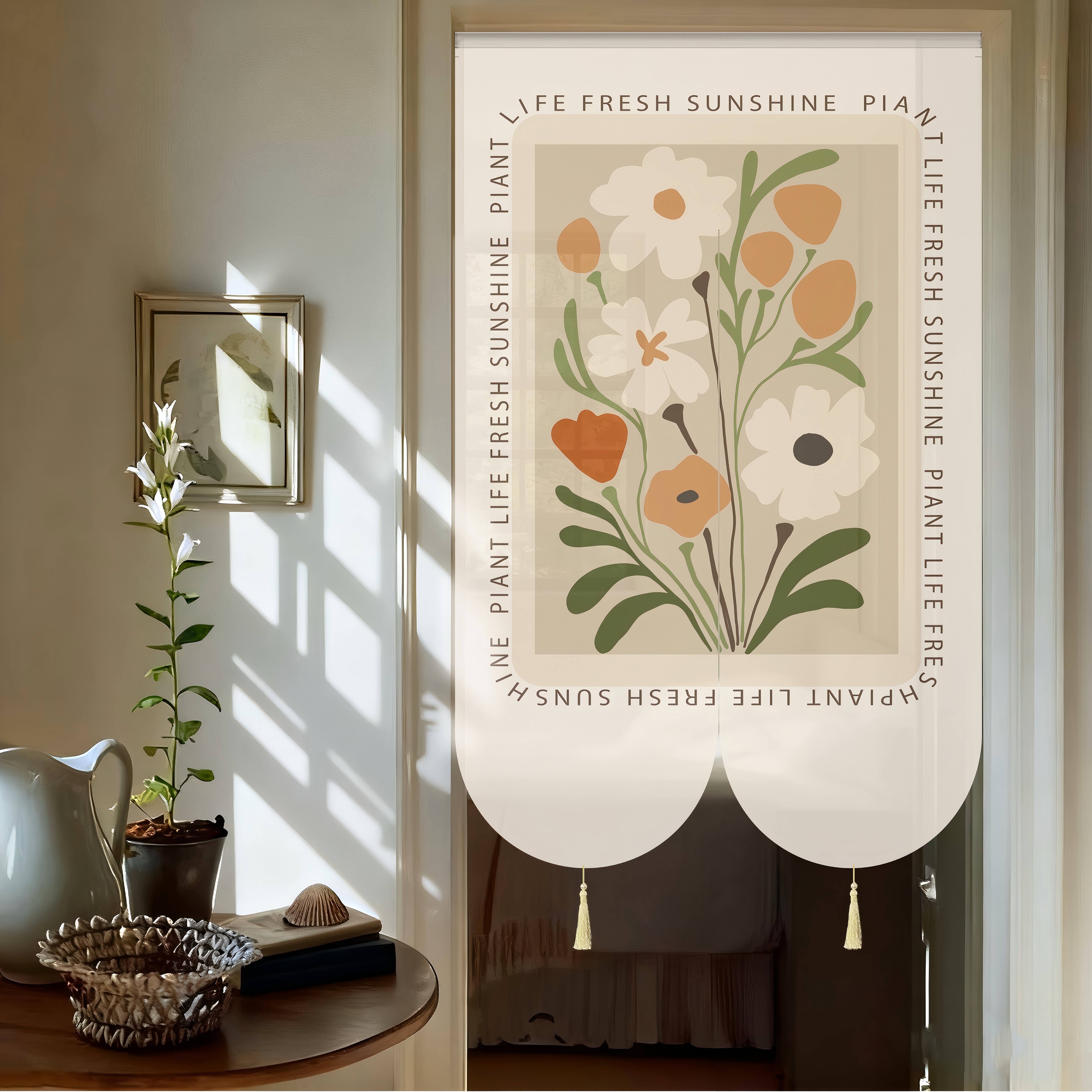 新款高档超好看中式古风风水化解隔断门帘遮挡卧室客厅入户门四季