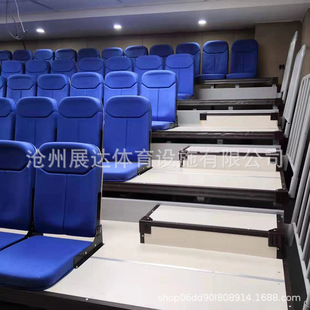 室内伸缩看台座椅会议室演播厅看台椅电动移动观众扶手