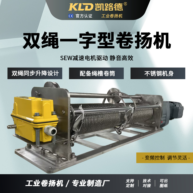 厂家定制不锈钢双绳提升绞车SEW电机静音高效带限位器电动卷扬机